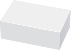 Box mockup. PNG with transparent background.