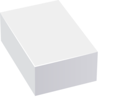 Box mockup. PNG with transparent background.
