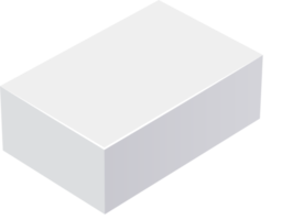 Box mockup. PNG with transparent background.