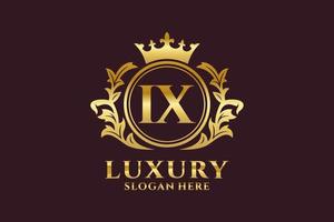 Initial IX Letter Royal Luxury Logo template in vector art for luxurious branding projects and other vector illustration.