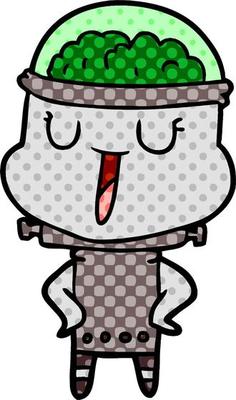 happy cartoon robot