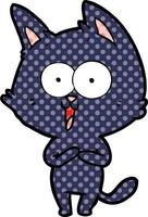 funny cartoon cat vector