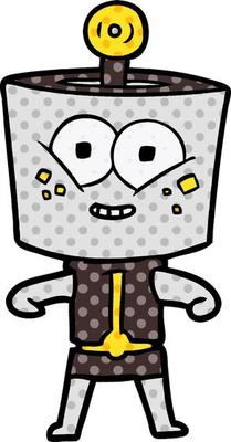 happy cartoon robot