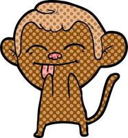 funny cartoon monkey vector