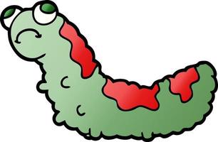 cartoon unhappy caterpillar vector