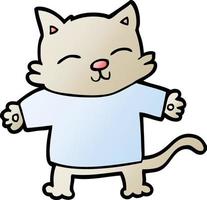 happy cartoon cat vector