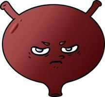 cartoon angry bladder vector