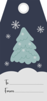 etiqueta de regalo etiqueta de tarjeta con árbol de navidad png
