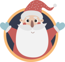 Lycklig santa porträtt png