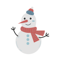 niedlicher Schneemannaufkleber png