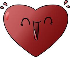 cartoon happy heart vector