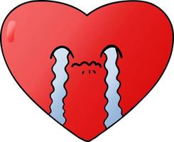 cartoon love sick heart vector