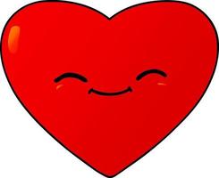 cartoon happy love heart vector