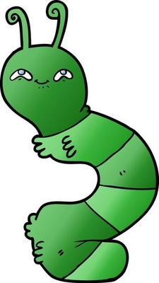cartoon happy caterpillar