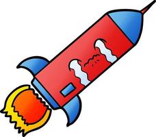 cartoon crying rocket vector