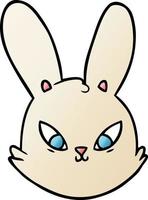 cartoon bunny face vector