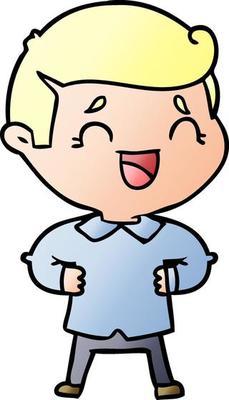 cartoon laughing man