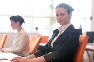 business woman at  office people group in background photo