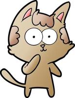 cartoon cat considering vector