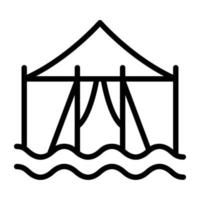 Check this line icon of water disaster vector