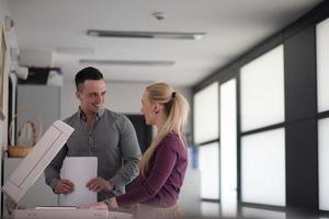 business couple copy documents photo