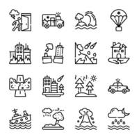 16 Trendy Acts of Nature Line Icons vector
