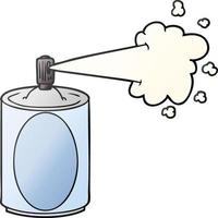 cartoon aerosol spray can vector