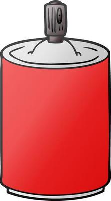 cartoon aerosol spray can