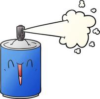 cartoon aerosol spray can vector