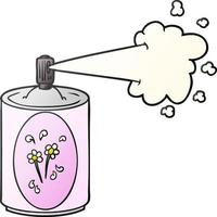 cartoon aerosol freshener spray can vector