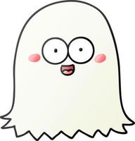 fantasma amigable de dibujos animados vector