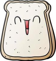 cartoon slice of bread vector