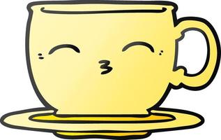 cartoon tea cup vector