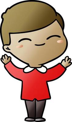 cartoon smiling boy