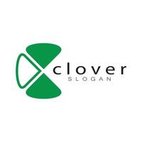 logo design inspiration icon illustration template vector clover or moringa leaves, for natural product design, health, medicine, clover and moringa agriculture, medicinal capsules