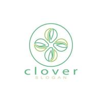 logo design inspiration icon illustration template vector clover or moringa leaves, for natural product design, health, medicine, clover and moringa agriculture, medicinal capsules