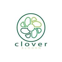 logo design inspiration icon illustration template vector clover or moringa leaves, for natural product design, health, medicine, clover and moringa agriculture, medicinal capsules