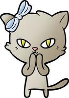 cute cartoon cat vector