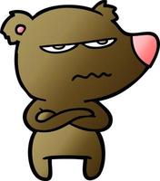 annoyed bear cartoon vector