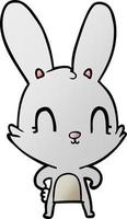 cute cartoon rabbit vector