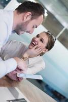 Business People Working With Tablet in startup office photo