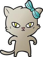 cute cartoon cat vector