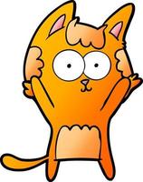 happy cartoon cat vector