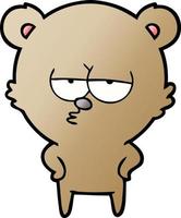 bored bear cartoon vector