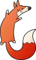 cartoon jumping fox vector