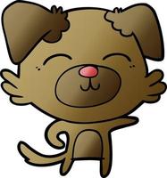 cartoon dog pointing vector