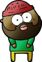 cartoon bearded man vector