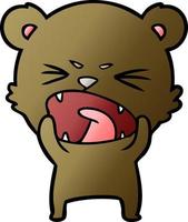 angry cartoon bear vector