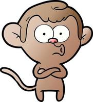 cartoon surprised monkey vector