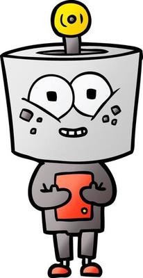 happy cartoon robot